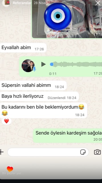 Müşteri mesajı